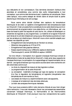 Conception d'un appareil d'analyse thermique simple et différentielle