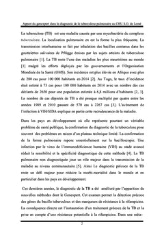 Optimisation du diagnostic biologique de la tuberculose pulmonaire