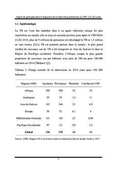 Optimisation du diagnostic biologique de la tuberculose pulmonaire