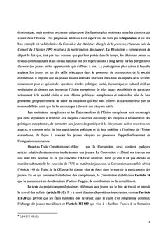 La Convention europeenne des Jeunes