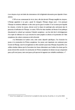La Convention europeenne des Jeunes