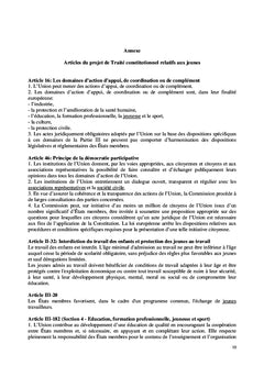 La Convention europeenne des Jeunes