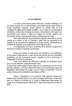 Acteurs et Enjeux de la LUCHA en RDC