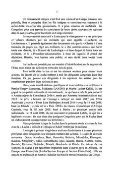 Acteurs et Enjeux de la LUCHA en RDC