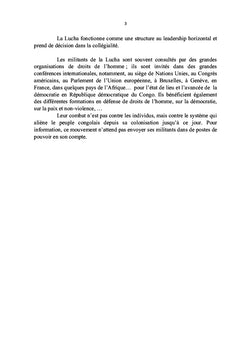 Acteurs et Enjeux de la LUCHA en RDC