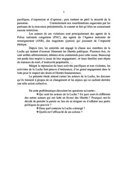 Acteurs et Enjeux de la LUCHA en RDC