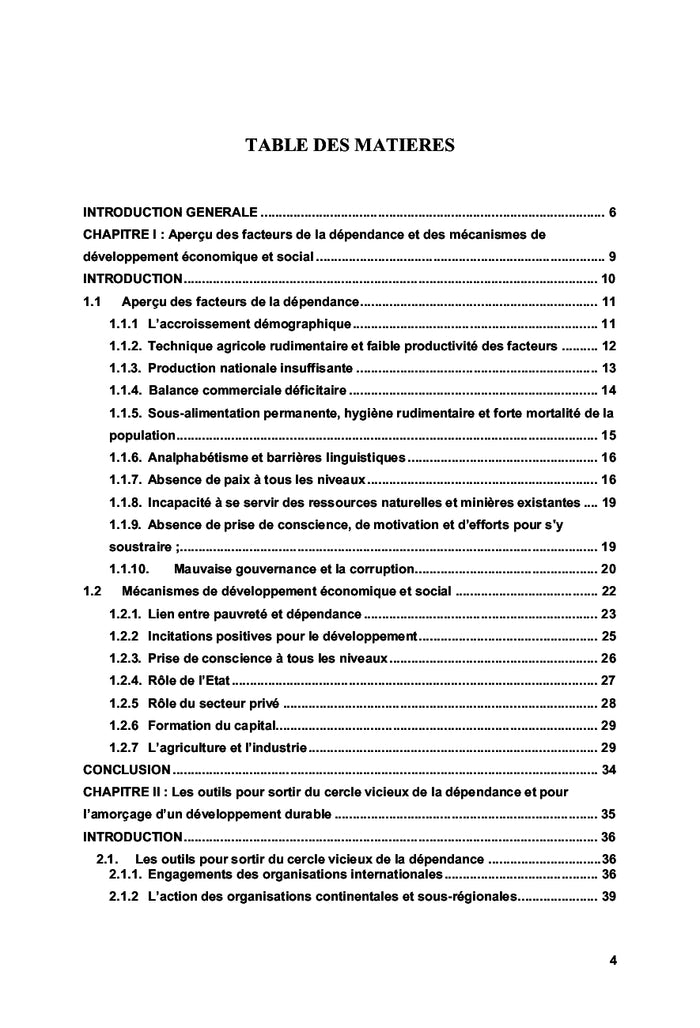 Sortir du sous-développement