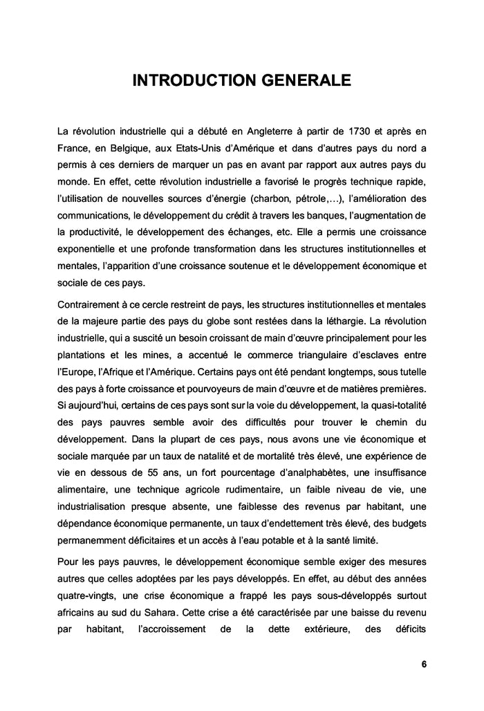 Sortir du sous-développement