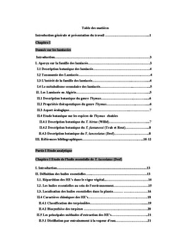 Etude phytochimique et activites biologiques