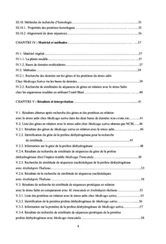 Etude de la Tolérance à la Salinité chez la Luzerne "Medicago"