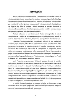 De la motivation à l'intention d'entreprendre
