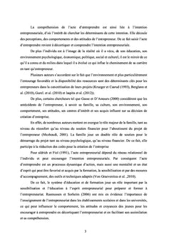 De la motivation à l'intention d'entreprendre