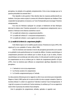 De la motivation à l'intention d'entreprendre
