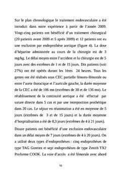 Prise en charge des ruptures de l'isthme aortique post-traumatiques