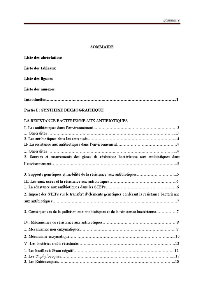 Bactéries multirésistantes dans l'environnement
