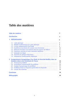 Comportement Asymptotique d'un Fluide de Herschel-Bulkley