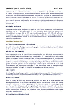 LE GUIDE PRATIQUE EN CHIRURGIE DIGESTIVE