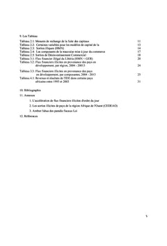 La fuite des capitaux en Afrique du Sud Saharienne: mesure et d'atténu