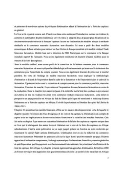 La fuite des capitaux en Afrique du Sud Saharienne: mesure et d'atténu