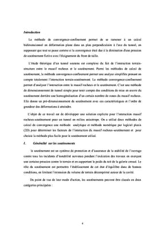 Etude de l'interaction du couple ' massif rocheux- soutènement '