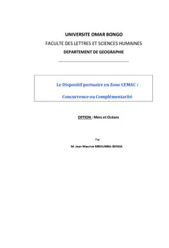 Le dispositif portuaire en zone CeMAC