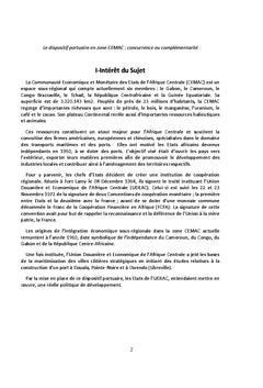 Le dispositif portuaire en zone CeMAC