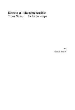 Einstein et l'idée répréhensible