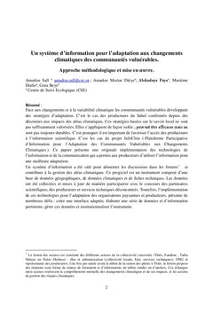 Un système d'information pour l'adaptation