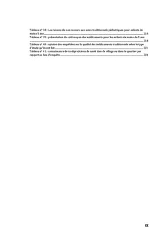 Recours aux soins pediatriques traditionnels