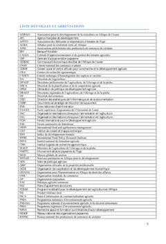 L'amelioration des politiques publiques agricoles
