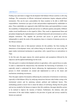 L'amelioration des politiques publiques agricoles