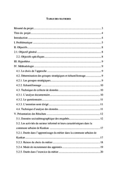 Activites du secteur informel et reduction de la pauvrete A Kankan