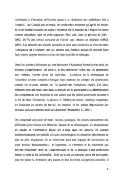 Activites du secteur informel et reduction de la pauvrete A Kankan