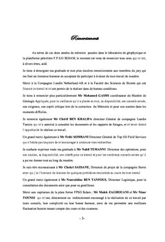 Evaluation géopetrolière du champ de Oudna dans le golfe de Hammamet