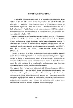 Evaluation géopetrolière du champ de Oudna dans le golfe de Hammamet