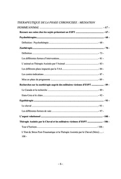 Thérapie Assistée par le Cheval et Etat de Stress Post-Traumatique