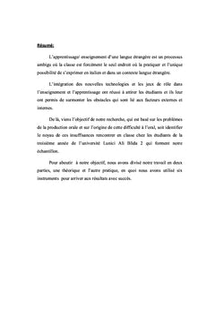 Le difficoltà alla p.orale,il rimedio con le TIC e le attività ludiche