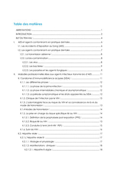 Les accidents d'exposition au sang