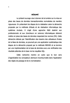 Conception et réalisation d'une base de données