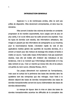 Conception et réalisation d'une base de données