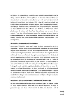 Paysage de l'enseignement primaire au Burkina Faso