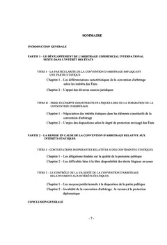 Arbitrage commercial international et intérêts étatiques