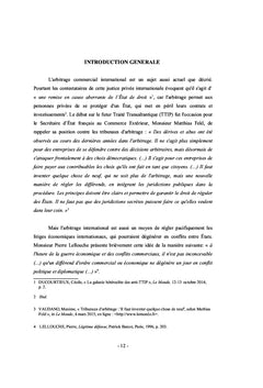 Arbitrage commercial international et intérêts étatiques