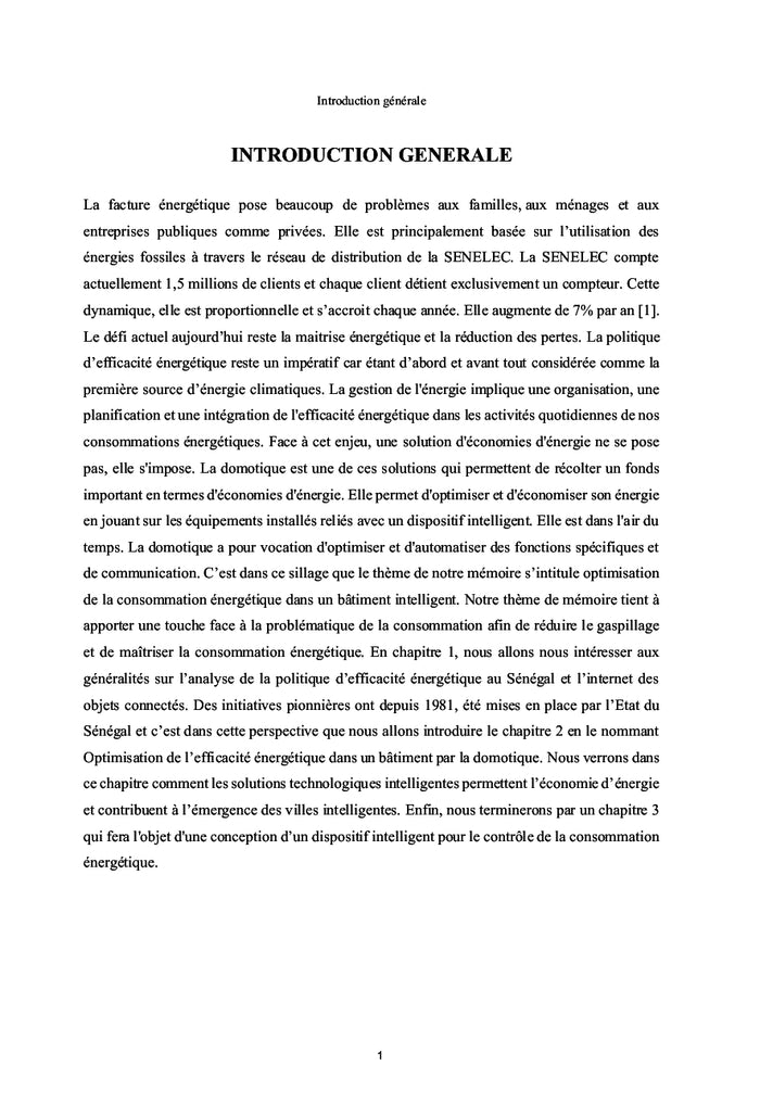 Gestion de la consommation énergétique dans un bâtiment intelligent