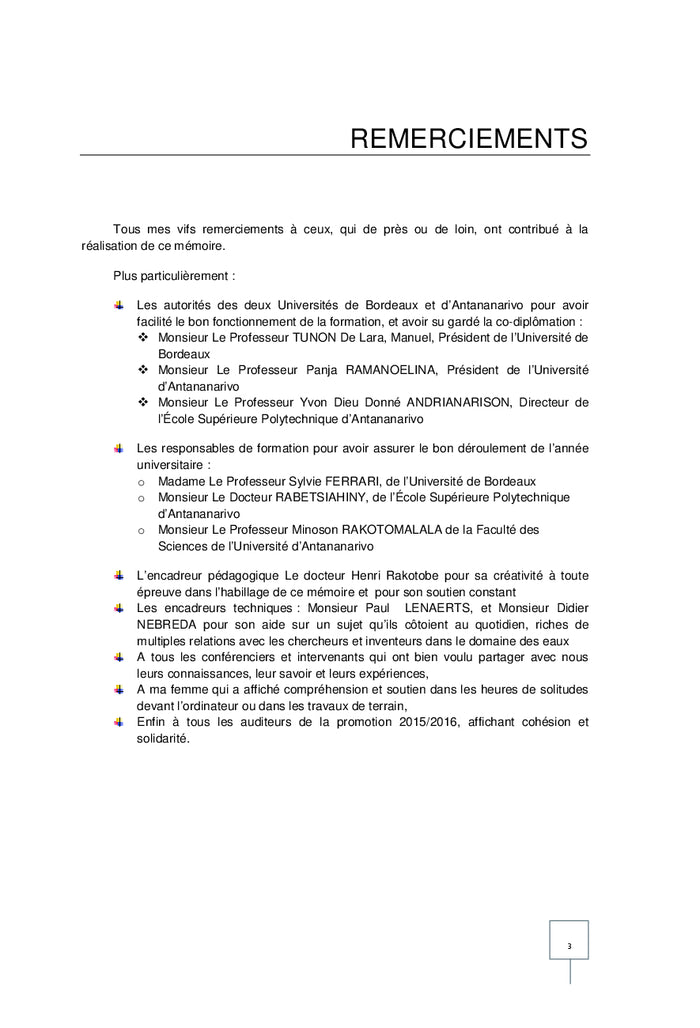 EIe d'une installation d'un belier hydraulique A Masiakamalona