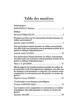Regards croises sur les interactions et l'egalite femme-homme en milieu universitaire
