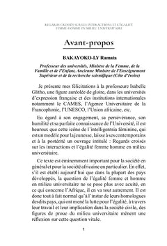 Regards croises sur les interactions et l'egalite femme-homme en milieu universitaire