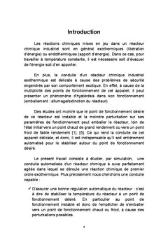 Dynamique et commande d'un réacteur chimique