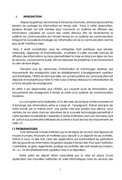 SYSTEME DE GESTION AUTOMATISE D'UNE INSTITUTION