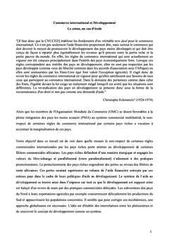 Le commerce international tue le développement